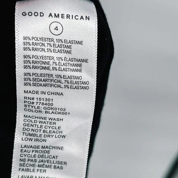 NEW Good American Off the Shoulder Cut Out Mesh Midi Dress Black - Picture 14 of 14